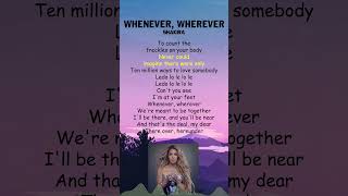 Shakira  Whenever Wherever Lyrics shorts [upl. by Aisayn]