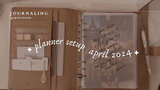 a5 planner setup April 2024 📅🖊️ [upl. by Acinoryt970]