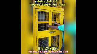 fushen Hydraulic Guide Rail Cargo Lift  Guide Rail Lift SJD at customer siteIpohPerak Malaysia [upl. by Kenelm]