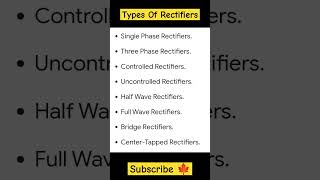 Types Of Rectifiers rectifier shortsfeed ece basicelectronic semiconductordevice short shots [upl. by Gerhardt334]