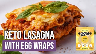 Easy Keto Lasagna With Egg Wraps  Great Tasting Low Carb Recipe [upl. by Aiem]