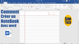 Comment créer une page de cahier sur Ms Word [upl. by Mrots]