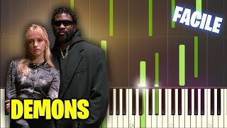 ANGELE  DEMONS FEAT DAMSO  PIANO TUTO FACILE [upl. by Eimat]