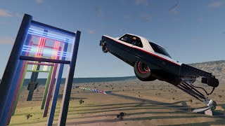 SALTOS MORTALES CON RAYO LASER 💥  BeamNG Drive [upl. by Ahsatan]