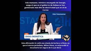 ¿Noboa gestionó más megavatios que Correa Según manzano sí [upl. by Irma]