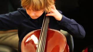 A Dvorak  Humoresque for cello and piano  Leonard Razboršek 8 years old [upl. by Oralla895]