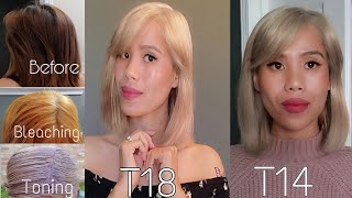 Wella T18 toner Vs Wella T14 ash blonde at home [upl. by Lucchesi]