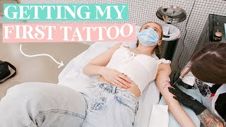 getting my first tattoo at 18 vlog  experience [upl. by Fanning348]