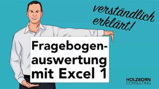 048 Fragenbogenauswertung mit Excel  Teil 1  Abfrage und Umfrage mit Excel Tipp Tutorial [upl. by Guss]