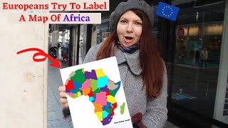 Europeans Try to label a map of Africa 😨  How many can you point amp name [upl. by Ainud]