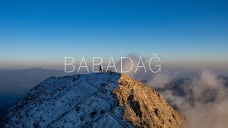 Winter sunset at Babadag from a drone  Fethiye Mugla Turkey 4K [upl. by Annayr233]