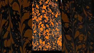 🖤🧡 marbling art fabric handmade satisfying speedpaint abstract painting originalart [upl. by Brieta]