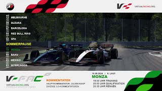 Assetto Corsa  FAC XI 2024  Lauf 6  Monza  virtualracingorg [upl. by Eilrahc]