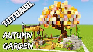 How To Build an Autumn Garden  Minecraft Tutorial [upl. by Titus]