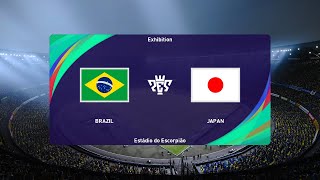 Brazil vs Japan 28072024 Olympic Games PES 2021 [upl. by Neerihs]