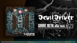 Groove Metal Drum Track  Devil Driver Style  175 bpm [upl. by Ahsiral827]