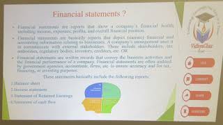 Whats is Financial statements  BalanceSheet incomestatement accounting account mba bba [upl. by Gautier]