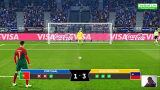 Portugal vs Liechtenstein  Penalty Shootout 2023  Ronaldo vs Liechtenstein EURO 24  PES Gameplay [upl. by Nnel]