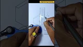 Engineering Drawing Isometric View using Drafter shorts engineeringdrawing drawing 3d [upl. by Bathelda]