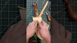 Classic Bowie Knife Leather Sheath Build knifemaking leather [upl. by Brandice294]