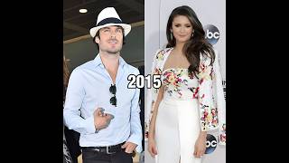 Ian Somerhalder Vs Nina Dobrev Through The Years ✨ shorts thenandnow [upl. by Alvar]