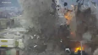 Chocolate factory explosion in Pennsylvania caught on camera [upl. by Ayiotal]