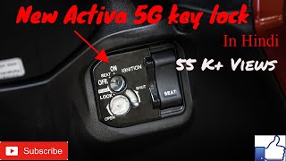 All About Activa 5G  key and seat locker [upl. by Barncard]