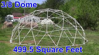 Geodesic Dome Construction for a 25 38 3 Frequency Geodesic Dome [upl. by Ashlen967]