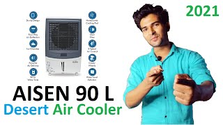 AISEN 90 L Desert Air Cooler White A90DEH800  Mix Solid Media [upl. by Eenaffit763]