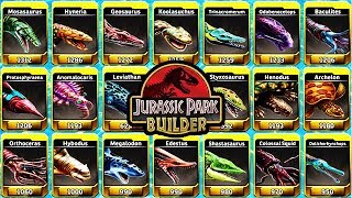 ALL MAX LEVEL 40 AQUATICS JURASSIC PARK BUILDER [upl. by Conny]