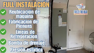 Instalación completa de aire acondicionado con enfoque y tips para la elaboración de plenum [upl. by Luzader632]