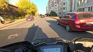 По поселку Юдино на квадроцикле GOPRO 13  108060фпс LINHAIYAMAHA M550L [upl. by Barrada873]