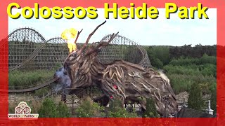 Heide Park  Colossos  Kampf der Giganten OffRide Holzachterbahn Heidepark Wooden Roller Coaster [upl. by Xirdnek]