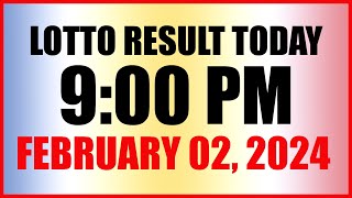 Lotto Result Today 9pm Draw February 2 2024 Swertres Ez2 Pcso [upl. by Bolt575]