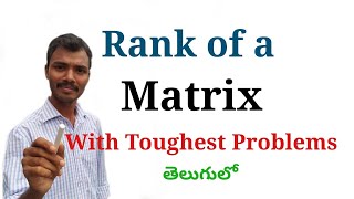 Rank of a Matrix in Telugu  Root Maths Academy [upl. by Treat]