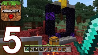 Minecraft Bedrock Hardcore  Gameplay Walkthrough Part 5  Ruined Portal iOS Android [upl. by Richardo]