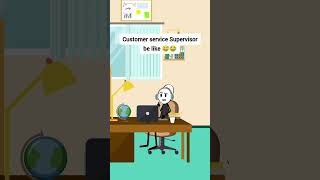 Customer service Supervisor be like 😅 animation funnyvideo gplus comedy [upl. by Riannon732]