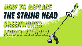 How to replace the string head on your Greenworks weed eater [upl. by Amikehs547]