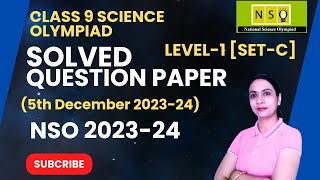 Class 9 NSO 202324 Level 1 Question Paper With Complete Solution  NSO 202324  SETC Paper [upl. by Eenhat]