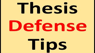 Thesis Defense Tips  Tips in Thesis Defense [upl. by Annaiviv]