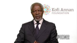 Kofi Annan Chair of Kofi Annan Foundation wishes ICN2 participants a successful meeting [upl. by Noirret592]