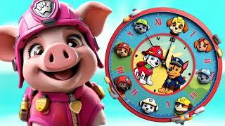 Hickory Dickory Dock More The Pig Run Up The Clock  Paw Patrol Nursery Rhymes amp Animal Songs [upl. by Nitsed795]