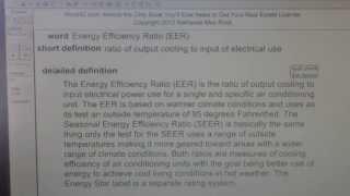 Energy Efficiency Ratio EER Real Estate License Exam Study Guide AgentExamPasscom [upl. by Tham]