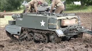 Universal Bren Gun Carrier towing 6pdr antitank gun at the Capel Military Show 2024 [upl. by Mortensen]