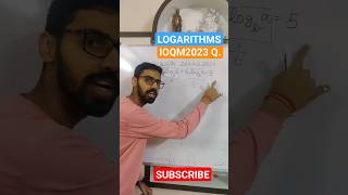 Cracking IOQM Logarithm Question 2023 Solved IOQM2024 OlympiadPrepioqm2023 [upl. by Lazos]