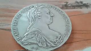 Valuable Silver World Currency AustroHungarian Medal of Maria Theresa of Habsburg 1 thaler 1780 [upl. by Airpal]