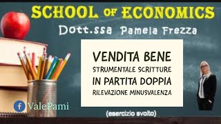 Vendita bene strumentale scritture in partita doppia rilevazione minusvalenza [upl. by Gnourt]