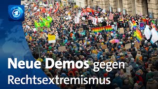 Neue Demos gegen Rechtsextremismus [upl. by Nnyla]