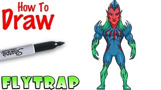 How to Draw Flytrap  Fortnite [upl. by Ellimac]