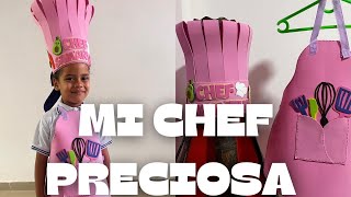 Sombrero de chef en foami  Manualidades Angie Castañeda vlogs [upl. by Aicirtel]